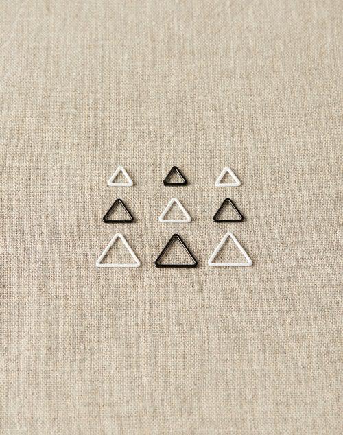 CocoKnits Black and White Triangle Stitch Markers