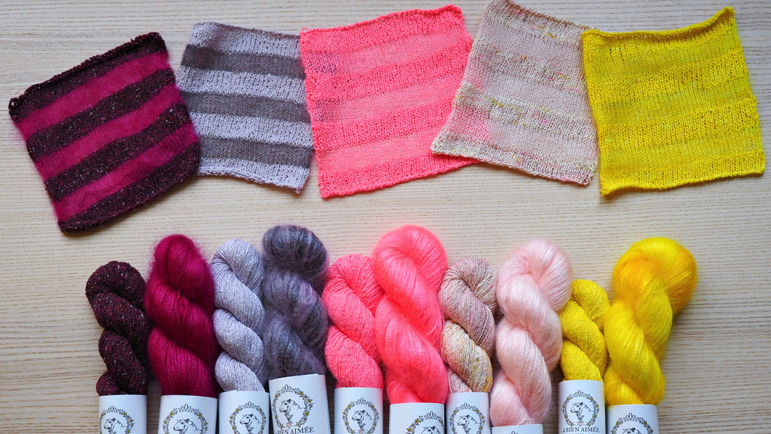Swatching for the Rock it tee!