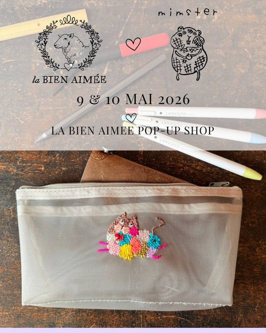 Tomomi Mimura: Embroidery on a Mesh Pouch - Workshop at La Bien Aimée