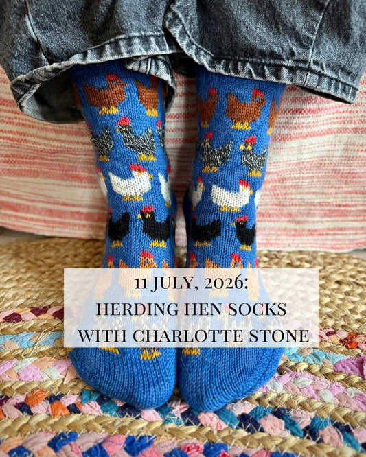 11 July - Herding Hens Colorwork Socks with Charlotte Stone - Workshop at La Bien Aimée