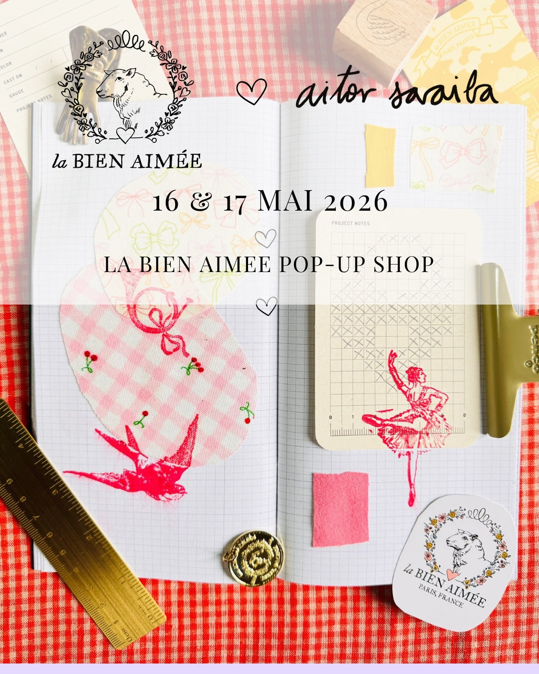 Aitor Saraiba: Diary of Stitches & Scraps - Workshop at La Bien Aimée