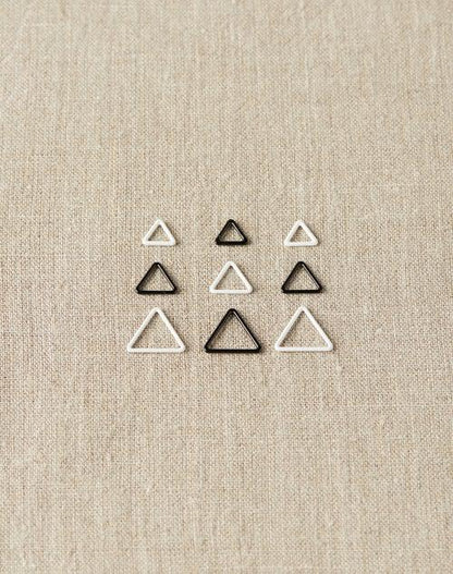 CocoKnits Black and White Triangle Stitch Markers
