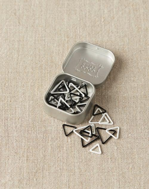 CocoKnits Black and White Triangle Stitch Markers