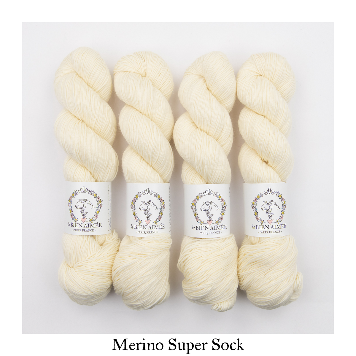 Noir & Blanc — Blanc / Merino Super Sock