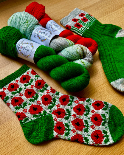 Field of Poppies sock set