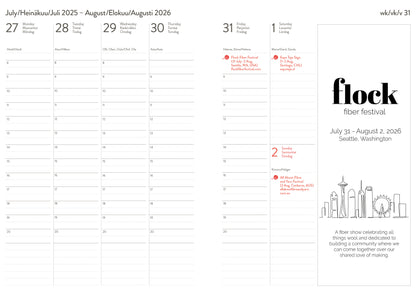 Knitter's Year 2026 Weekly Planner - LAINE