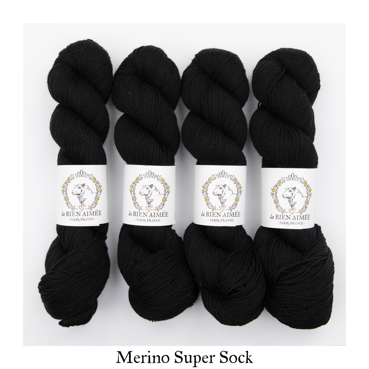 Noir & Blanc — Noir / Merino Super Sock