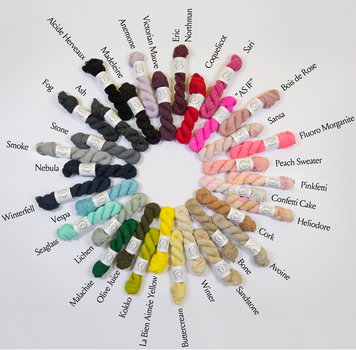 Silk Tweed – hand-dyed Lace weight yarn – La Bien Aimée
