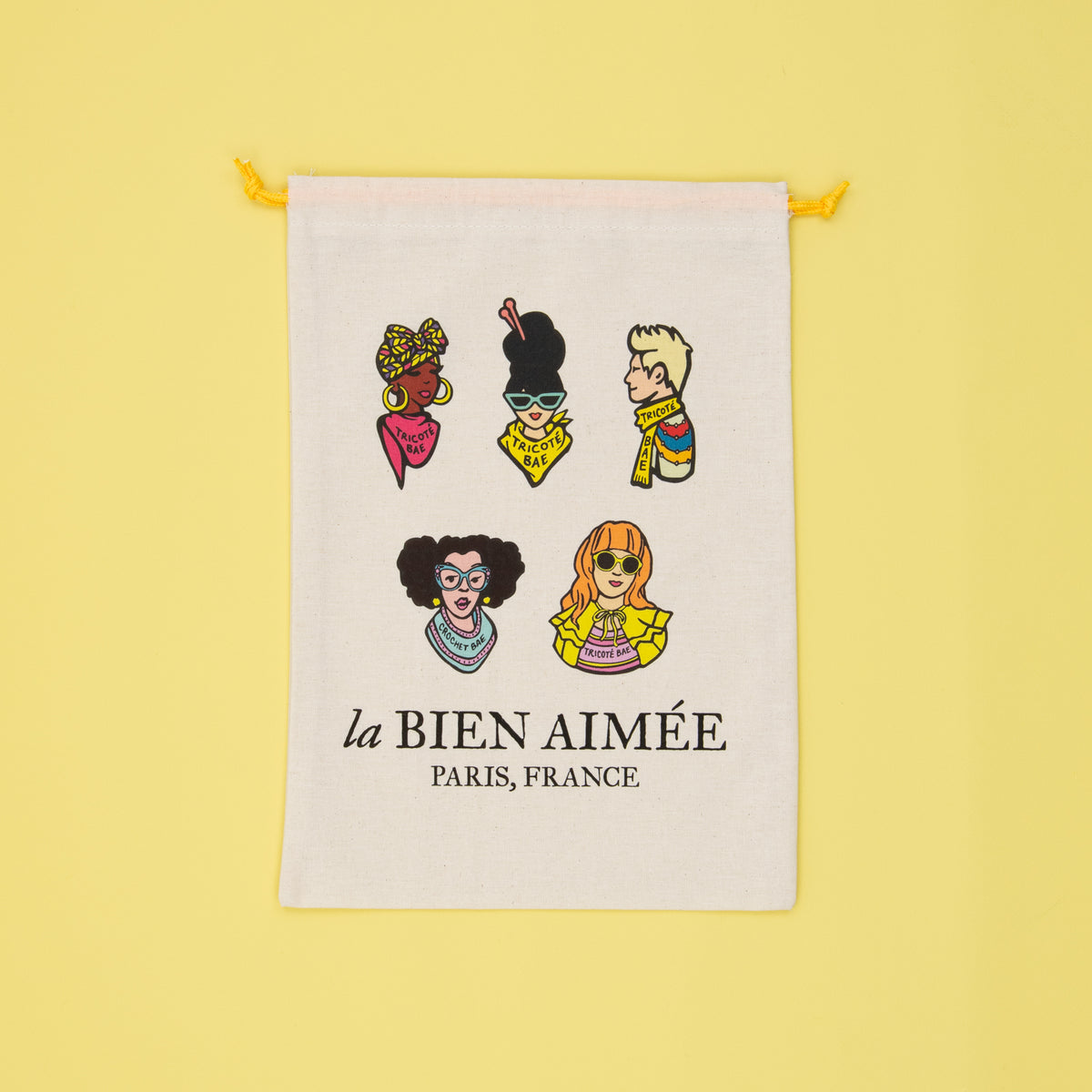 La Bien Aimée Drawstring Bags — Tricoté Bae