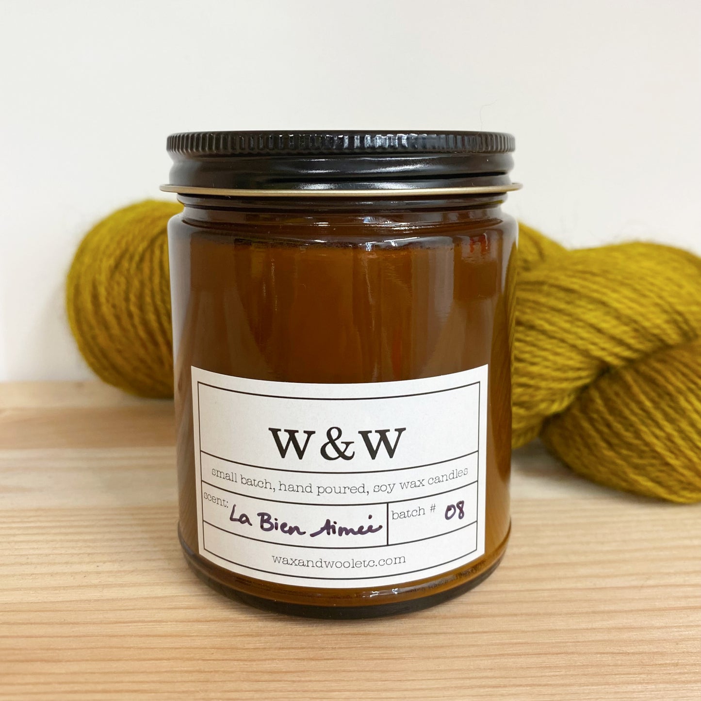 Wax and Wool candle